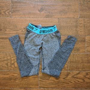 Grey/teal gymshark flex leggings